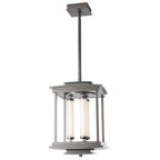 Athena 3-Light LED Lantern LED Clear Glass (ZM) in Dark Smoke