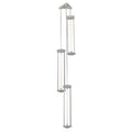 Athena Triple Tall LED Lantern LED Clear Glass (ZM) in Sterling