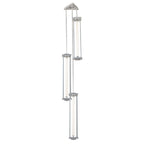 Athena Triple Tall LED Lantern LED Clear Glass (ZM) in Sterling