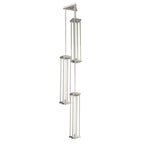 Athena Triple Tall LED Lantern LED Clear Glass (ZM) in Sterling