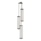 Athena Triple Tall LED Lantern LED Clear Glass (ZM) in Sterling