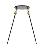 Otto Sphere Pendant 2-Light Stainless Steel Mesh (ZK) in Black with Brass Accents