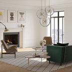 Sfera 6-Light Pendant 6-Light Clear Glass (ZM) in Modern Brass