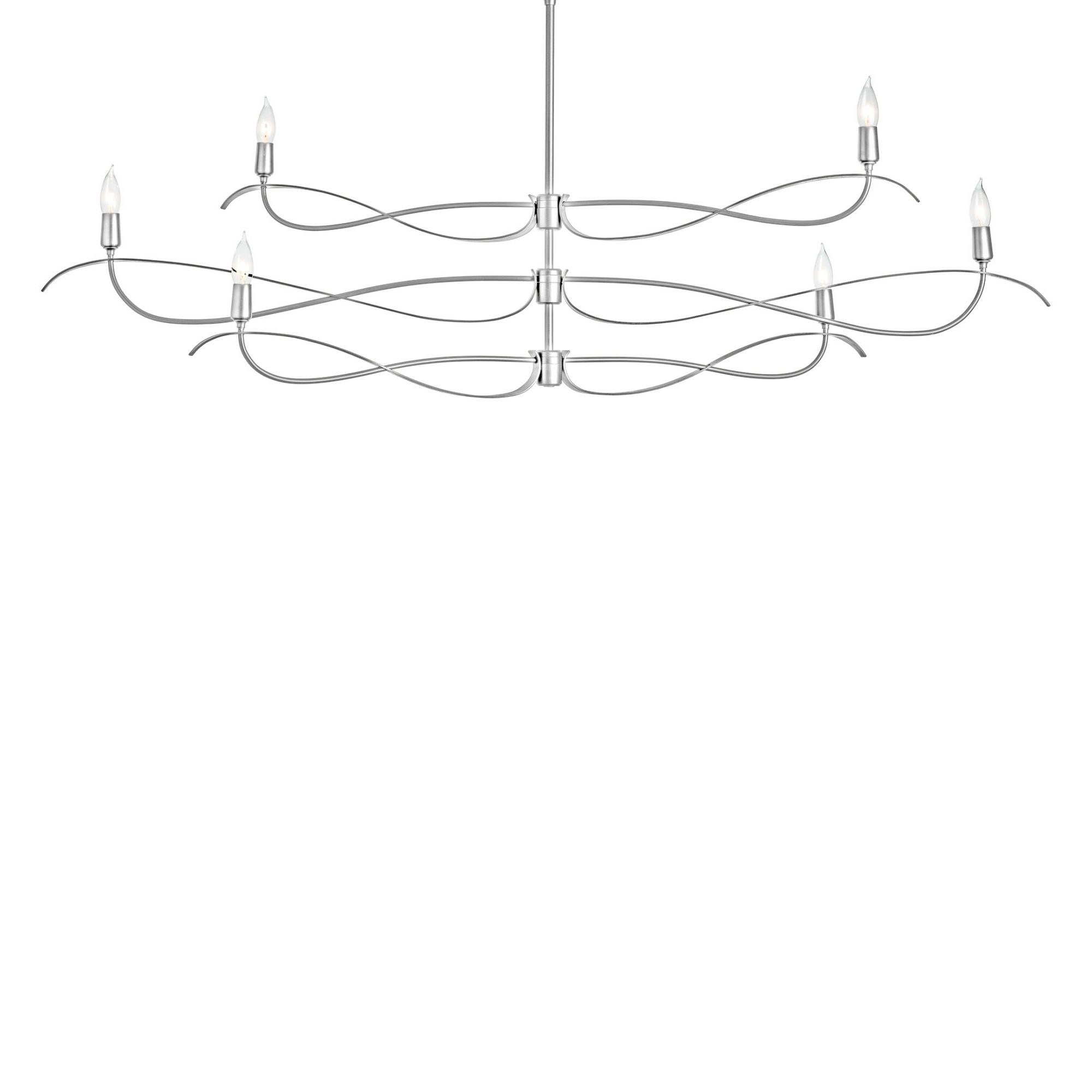 Willow 6-Light Large Chandelier 6-Light in Sterling