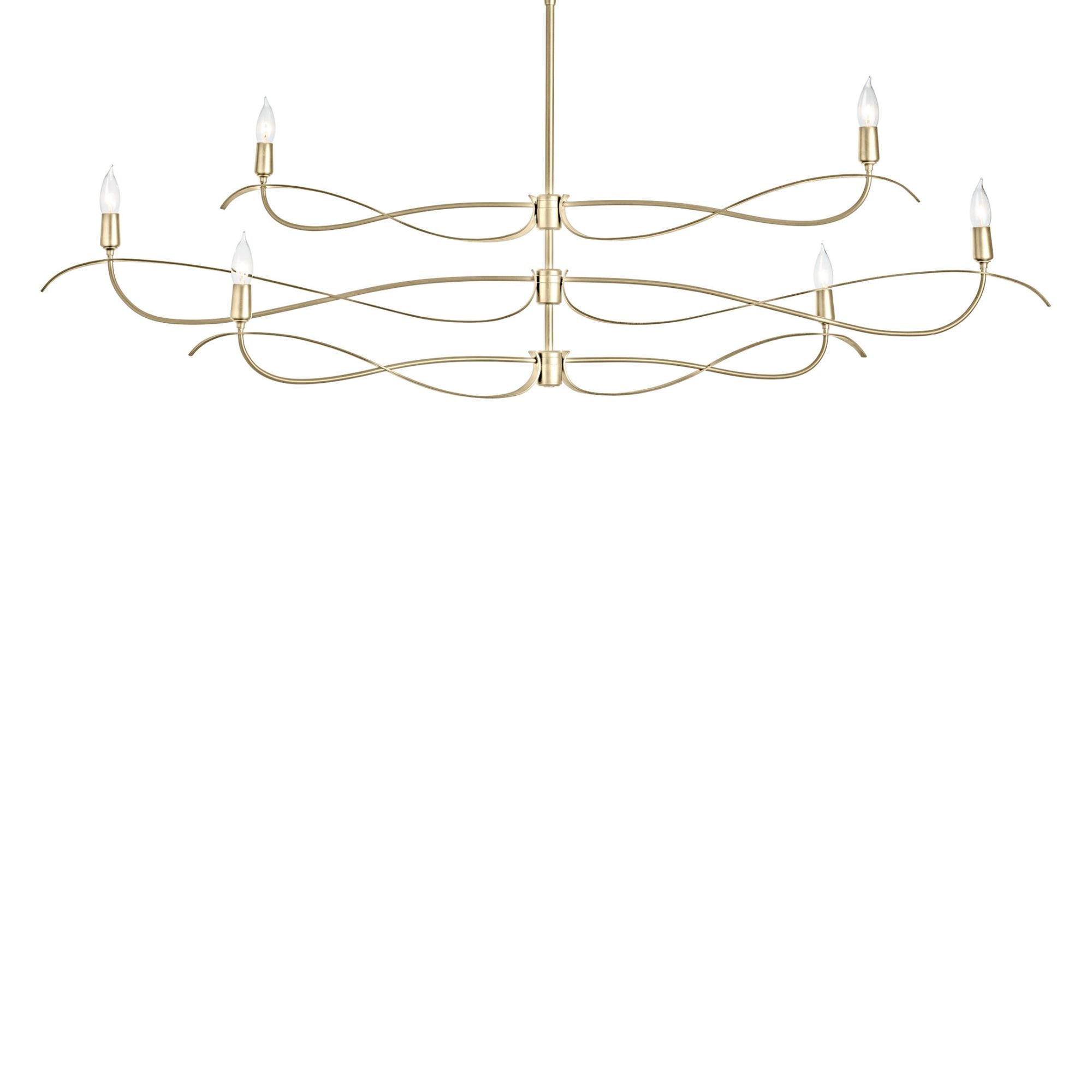 Willow 6-Light Large Chandelier 6-Light in Modern Brass