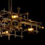 Grid Pendant 6-Light in Dark Smoke