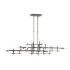 Grid Pendant 6-Light in Dark Smoke