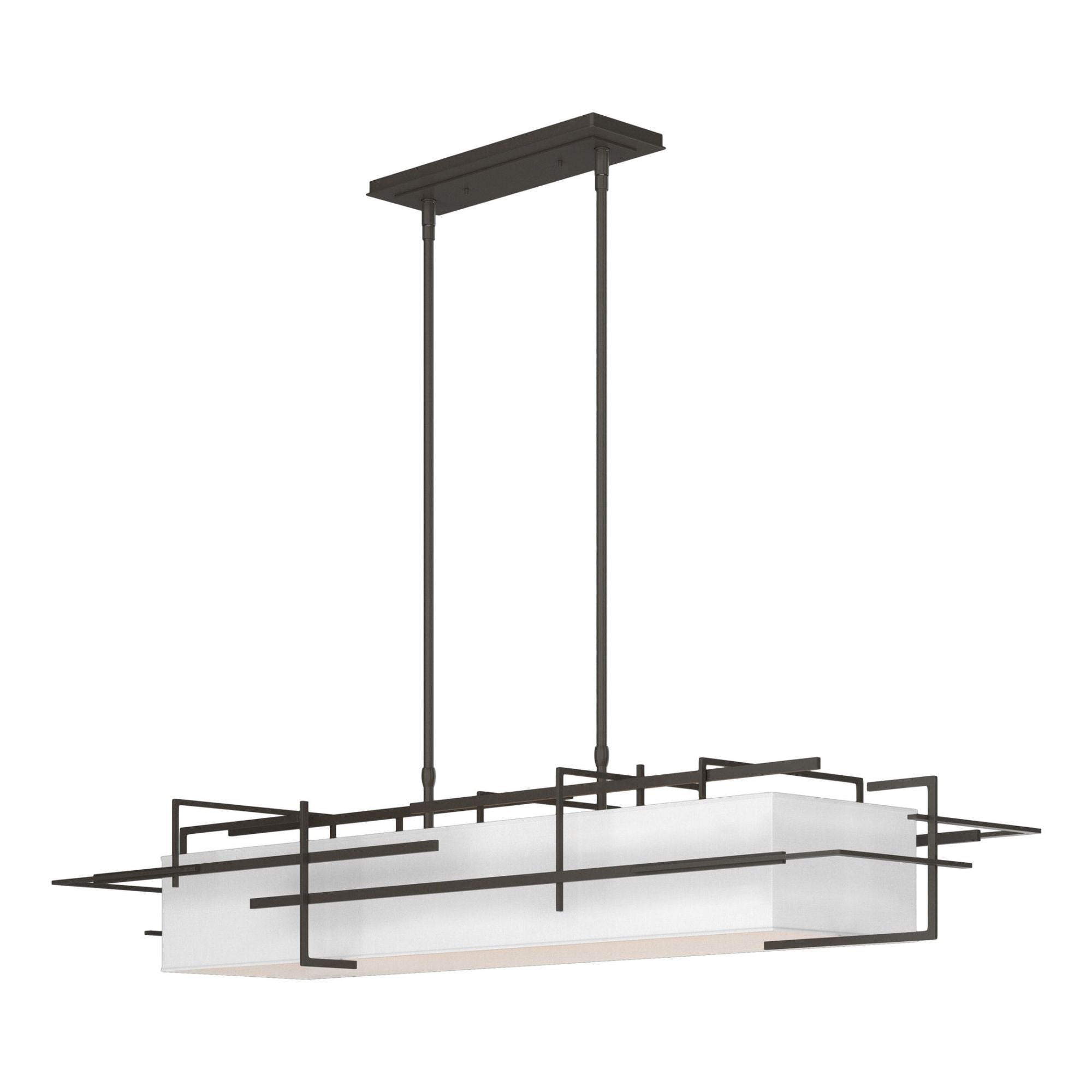 Etch Pendant 4-Light Natural Anna Shade (SF) in Dark Smoke