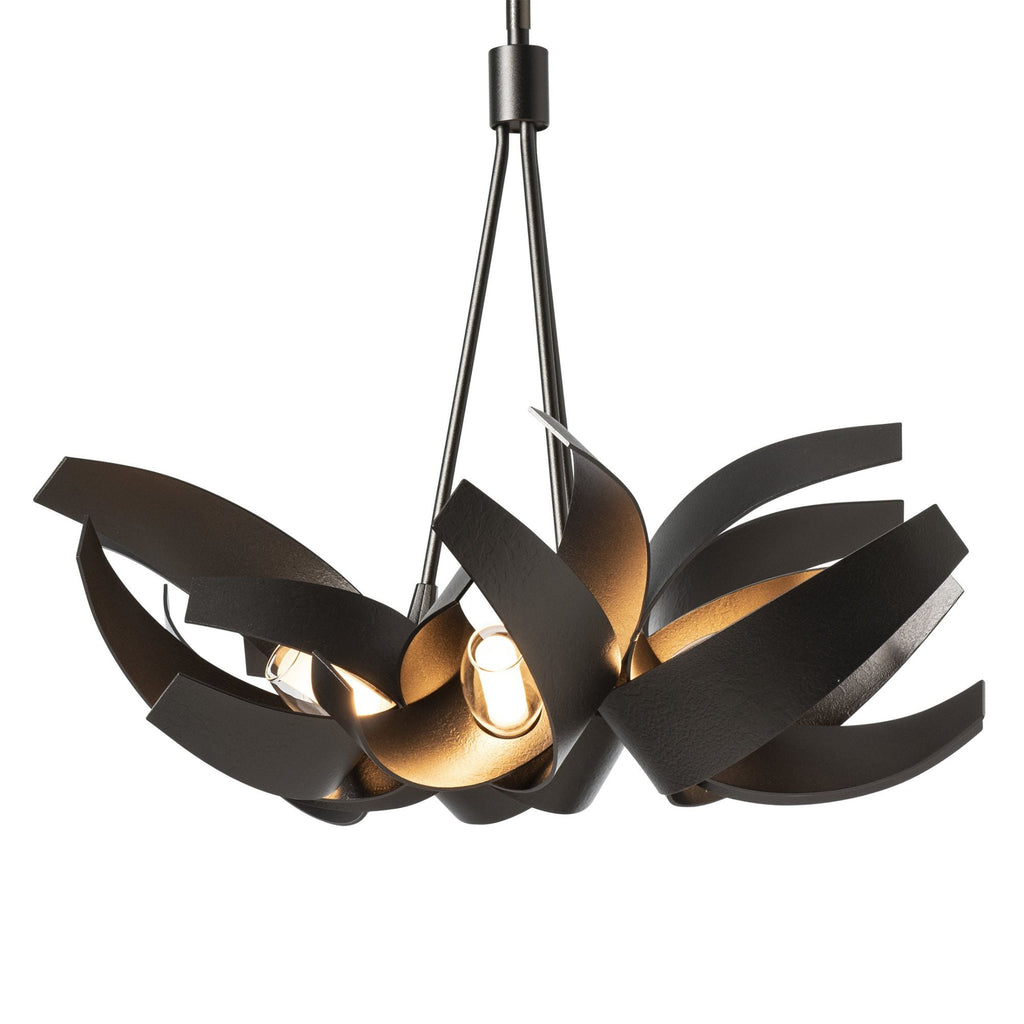 Corona Pendant 6-Light Clear Glass with Frosted Diffuser (YE) in Oil Rubbed Bronze