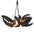 Corona Pendant 6-Light Clear Glass with Frosted Diffuser (YE) in Oil Rubbed Bronze