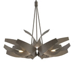 Corona Large Pendant 6-Light Clear Glass with Frosted Diffuser (YE) in Dark Smoke