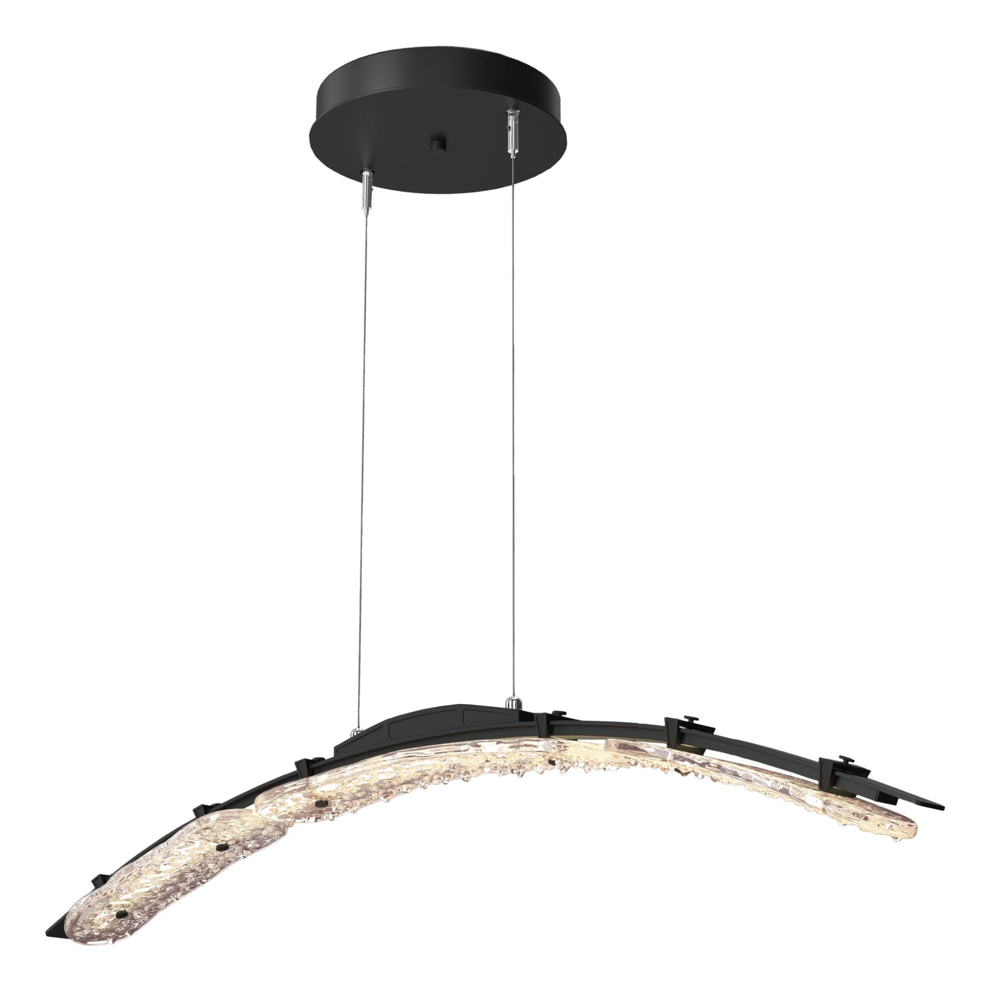 Glissade Large LED Pendant LED Clear Glass (ZM) in Black