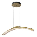 Glissade Large LED Pendant LED Clear Glass (ZM) in Modern Brass
