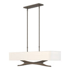 Moreau Pendant 4-Light Natural Anna Shade (SF) in Dark Smoke