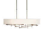 Cavaletti Pendant 4-Light Natural Anna Shade (SF) in Dark Smoke