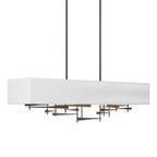 Cavaletti Pendant 4-Light Natural Anna Shade (SF) in Dark Smoke