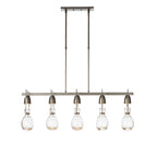 Apothecary Pendant 5-Light Clear Glass (ZM) in Dark Smoke