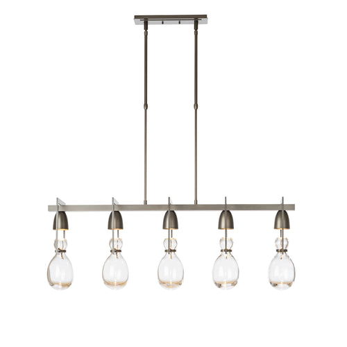 Apothecary Pendant 5-Light Clear Glass (ZM) in Dark Smoke