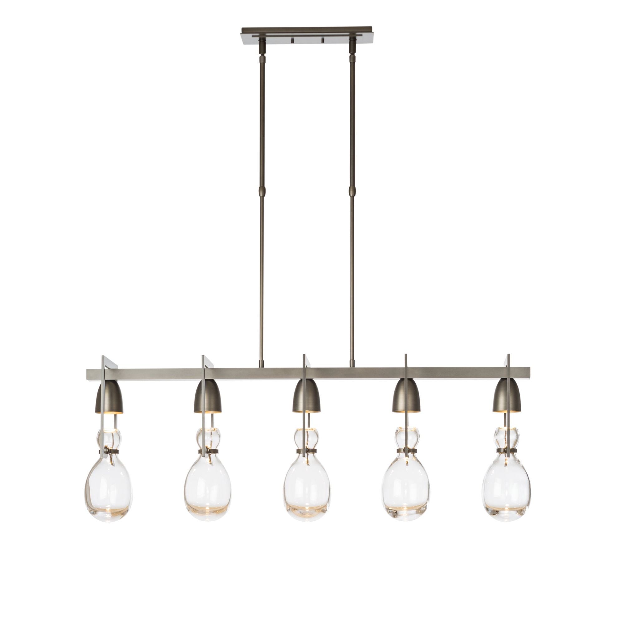 Apothecary Pendant 5-Light Clear Glass (ZM) in Dark Smoke