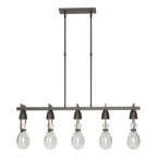 Apothecary Pendant 5-Light Clear Glass (ZM) in Dark Smoke