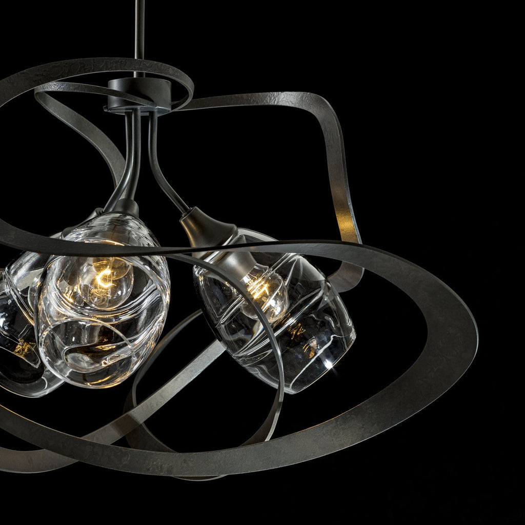 Nest Pendant 3-Light Clear Glass (ZM) in Dark Smoke