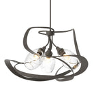 Nest Pendant 3-Light Clear Glass (ZM) in Dark Smoke