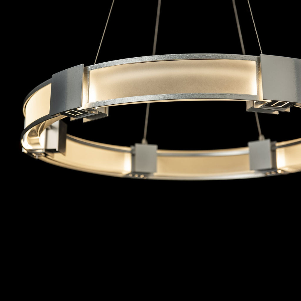 Aura Glass Pendant 6-Light Frosted Glass (FD) in Sterling