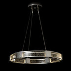 Aura Glass Pendant 6-Light Seeded Clear Glass (II) in Sterling