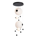 Abacus 4-Light Round LED Pendant LED Opal Glass (GG) in Black