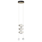 Gatsby 3-Light LED Pendant Crystal LED in Modern Brass