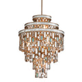Dolcetti 7-Light Chandelier in Champagne Leaf 18L x 18W x 24.5H