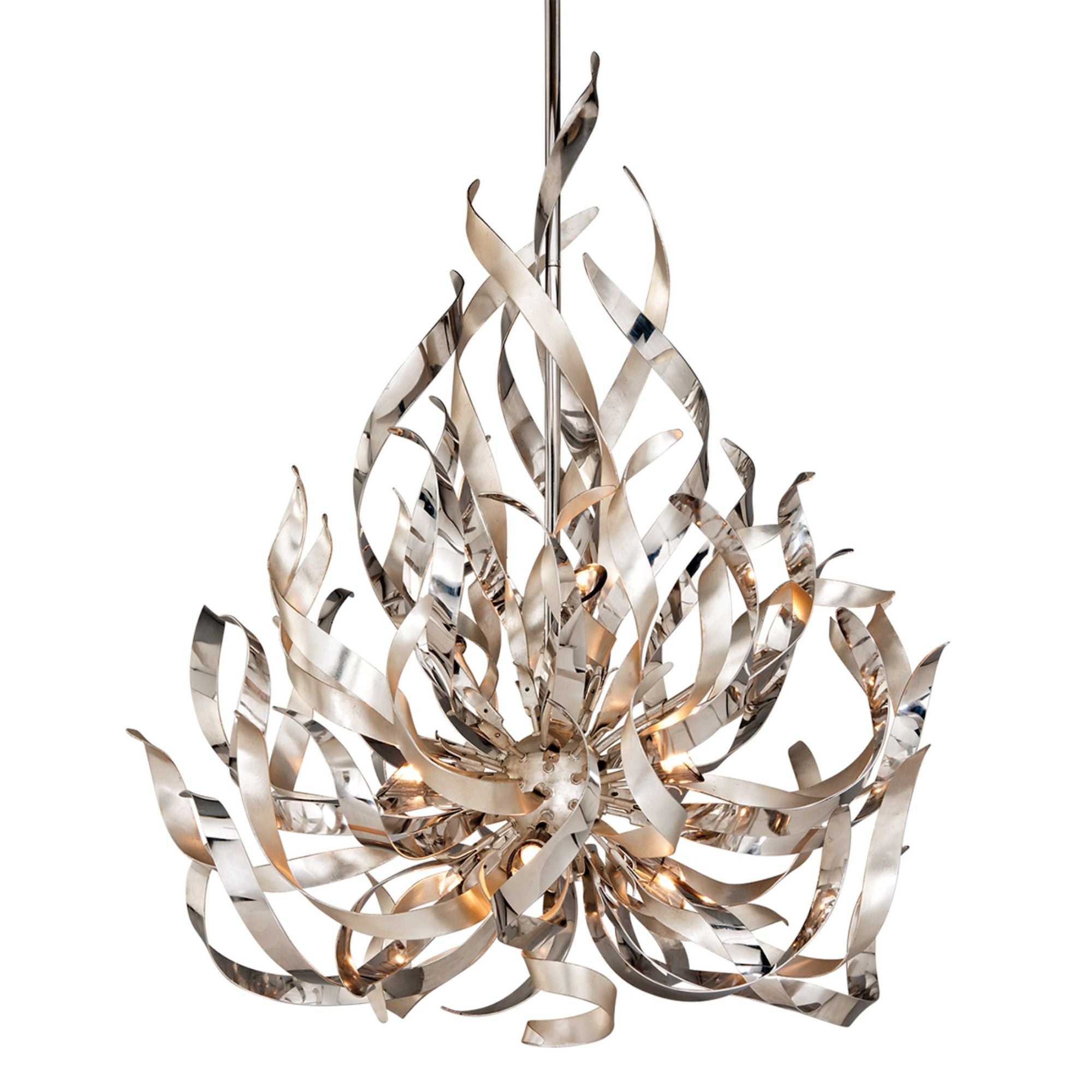 Graffiti 9-Light Chandelier in Silver Leaf 34W x 41H