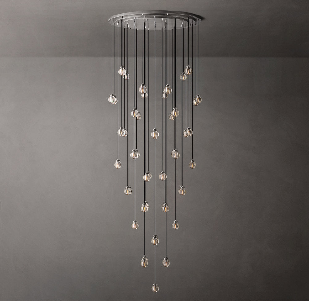 Pearl Round Chandelier 60"