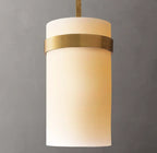 Ravelle Milk Glass Pendant 8"
