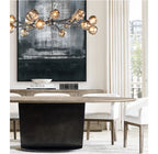 Boule De Cristal Smoke Glass Round Chandelier 48"