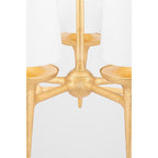 Torch 8-Light Chandelier in White Plaster 48L x 48W x 30.5H