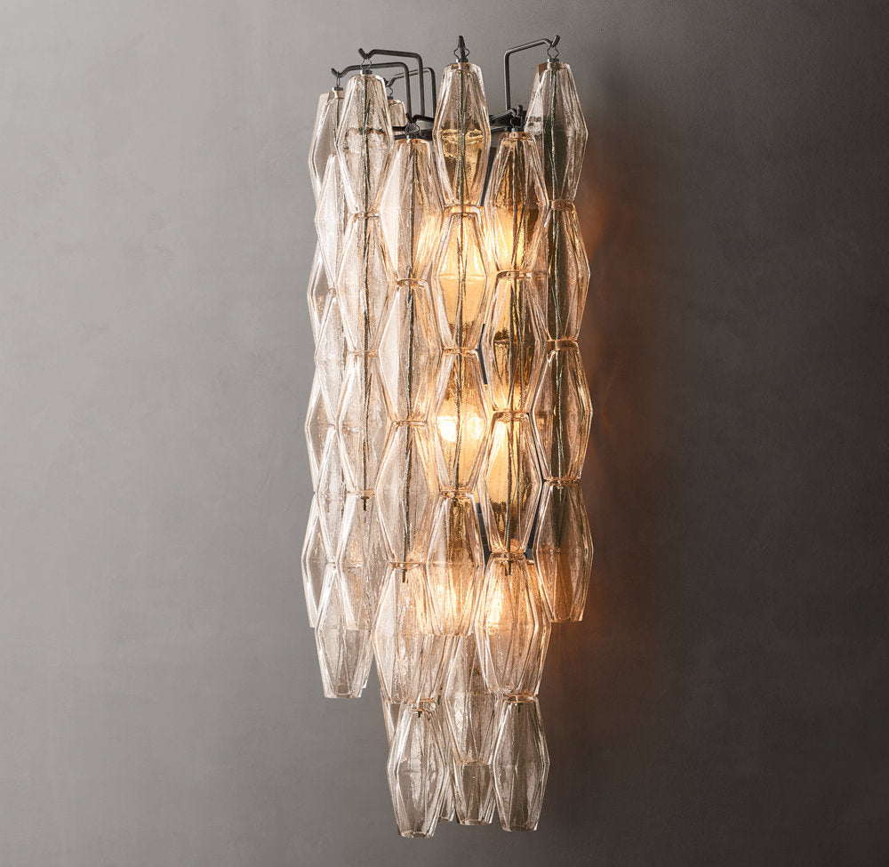 Chiara Clear Glass Grand Sconce
