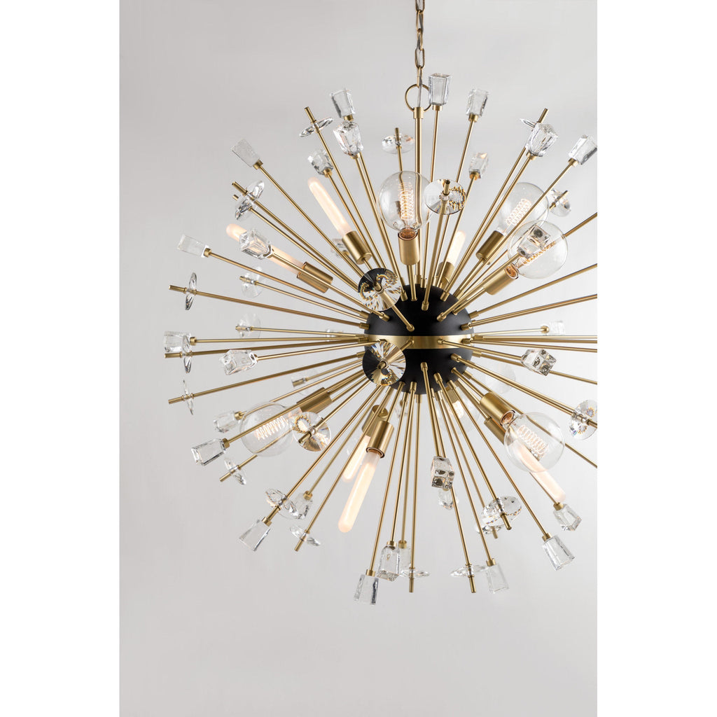 Liberty 6-Light Chandelier in Aged Brass 32L x 32W x 32H
