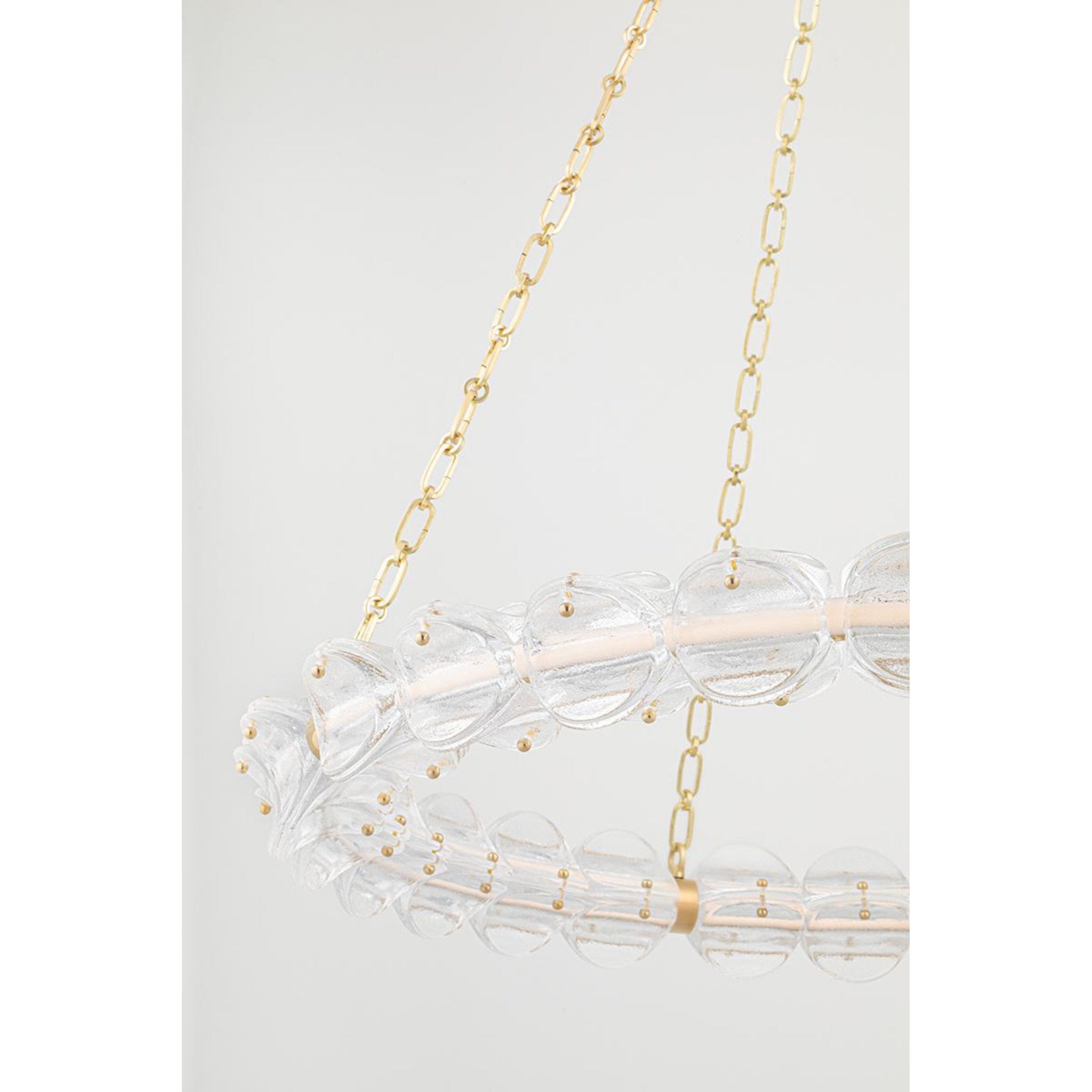 Lindley 1-Light Chandelier in Aged Brass 54.5L x 54.5W x 4.625H