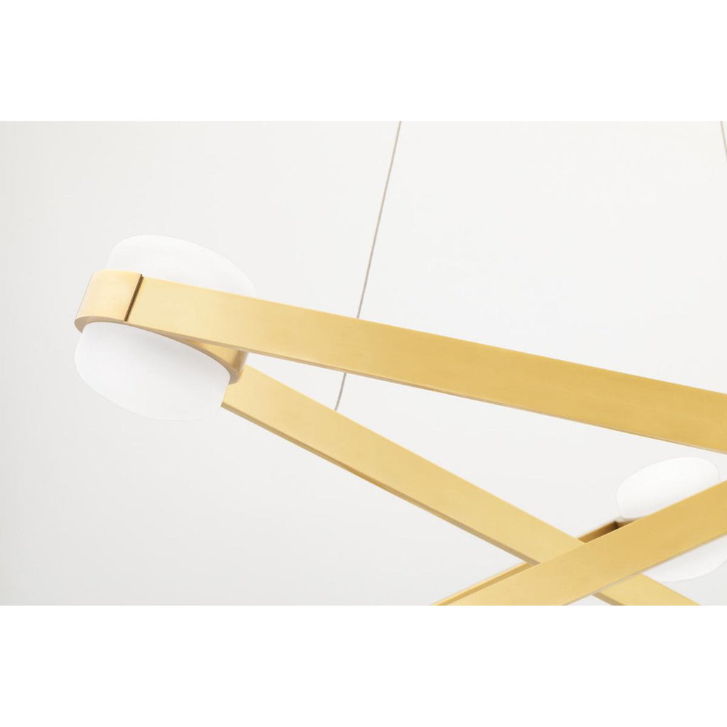 Orbit 6-Light Chandelier in Aged Brass 38L x 38W x 13.75H