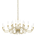 Lisse 20 Arm Chandelier 20-Light in Modern Brass