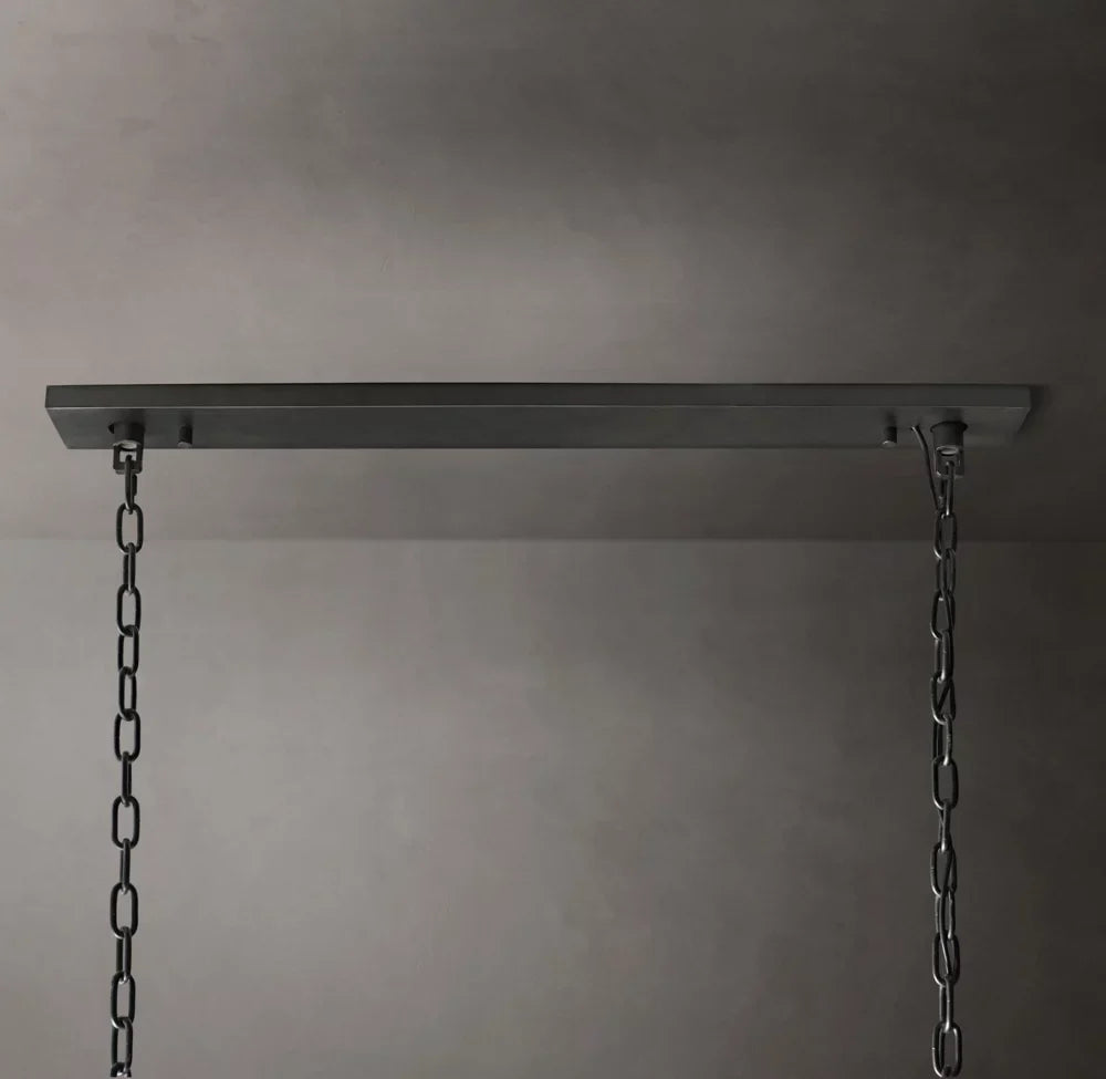 1920s Odeon Rectangular Chandelier 59"