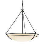 Presidio Tryne Large Scale Pendant 3-Light Opal Glass (GG) in Black