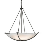Compass Large Scale Pendant 3-Light Opal Glass (GG) in Dark Smoke