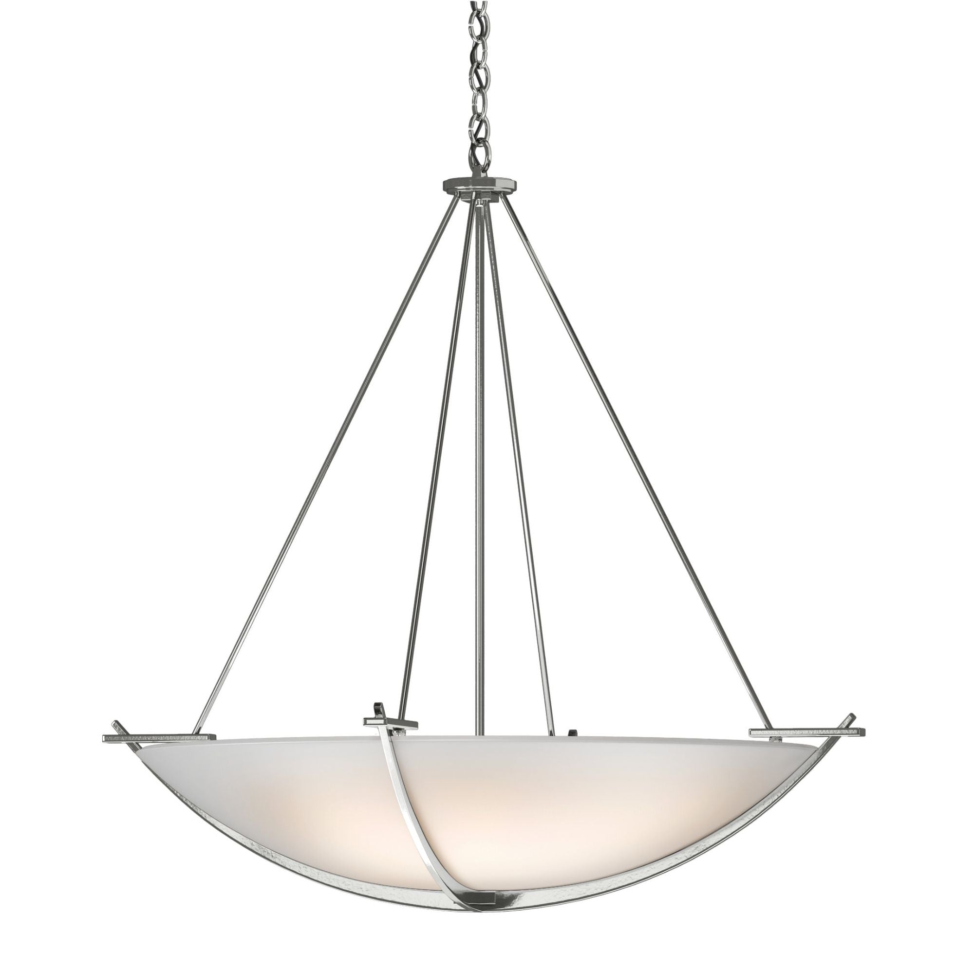 Compass Large Scale Pendant 3-Light Opal Glass (GG) in Sterling