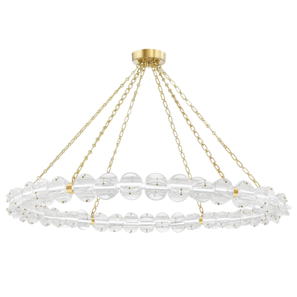 Lindley 1-Light Chandelier in Aged Brass 54.5L x 54.5W x 4.625H