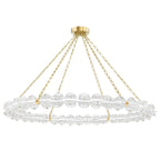 Lindley 1-Light Chandelier in Aged Brass 54.5L x 54.5W x 4.625H