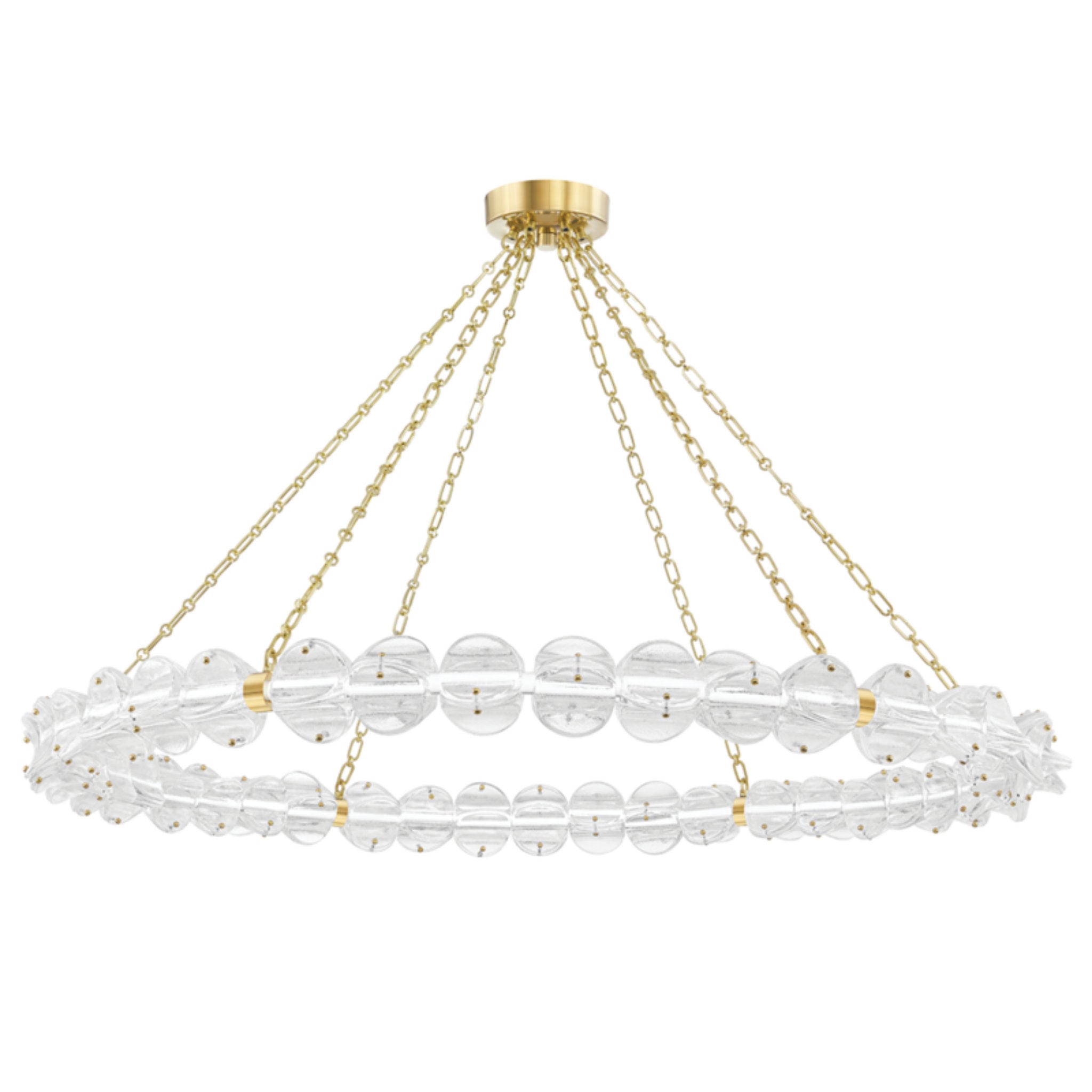 Lindley 1-Light Chandelier in Aged Brass 54.5L x 54.5W x 4.625H