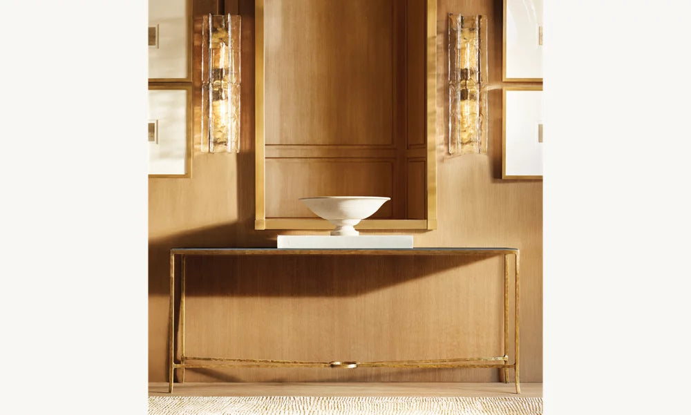 Lattice Clear Glass Sconce 30"