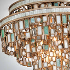 Dolcetti 7-Light Chandelier in Champagne Leaf 18L x 18W x 24.5H